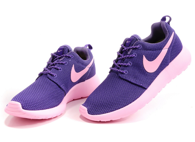femmes nike Roshe running chaussures rose violet (2)